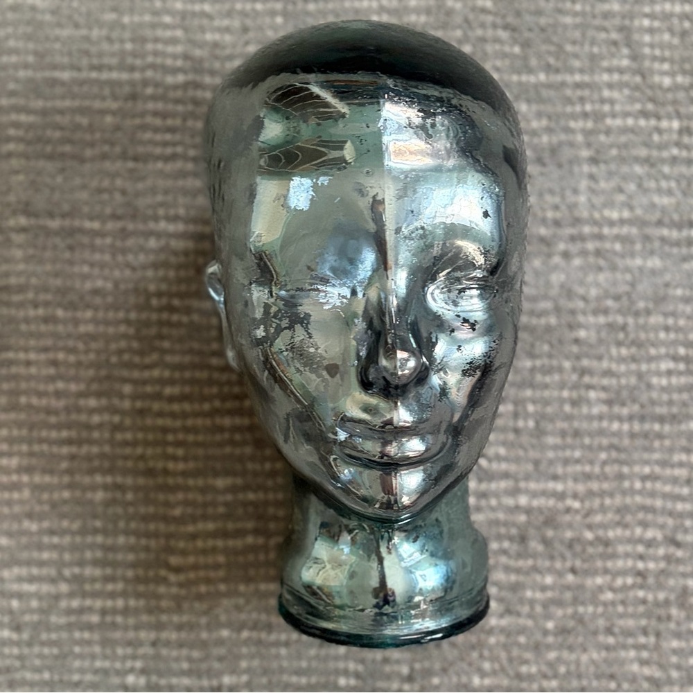 Vintage Art Glass Mannequin Head Sculpture